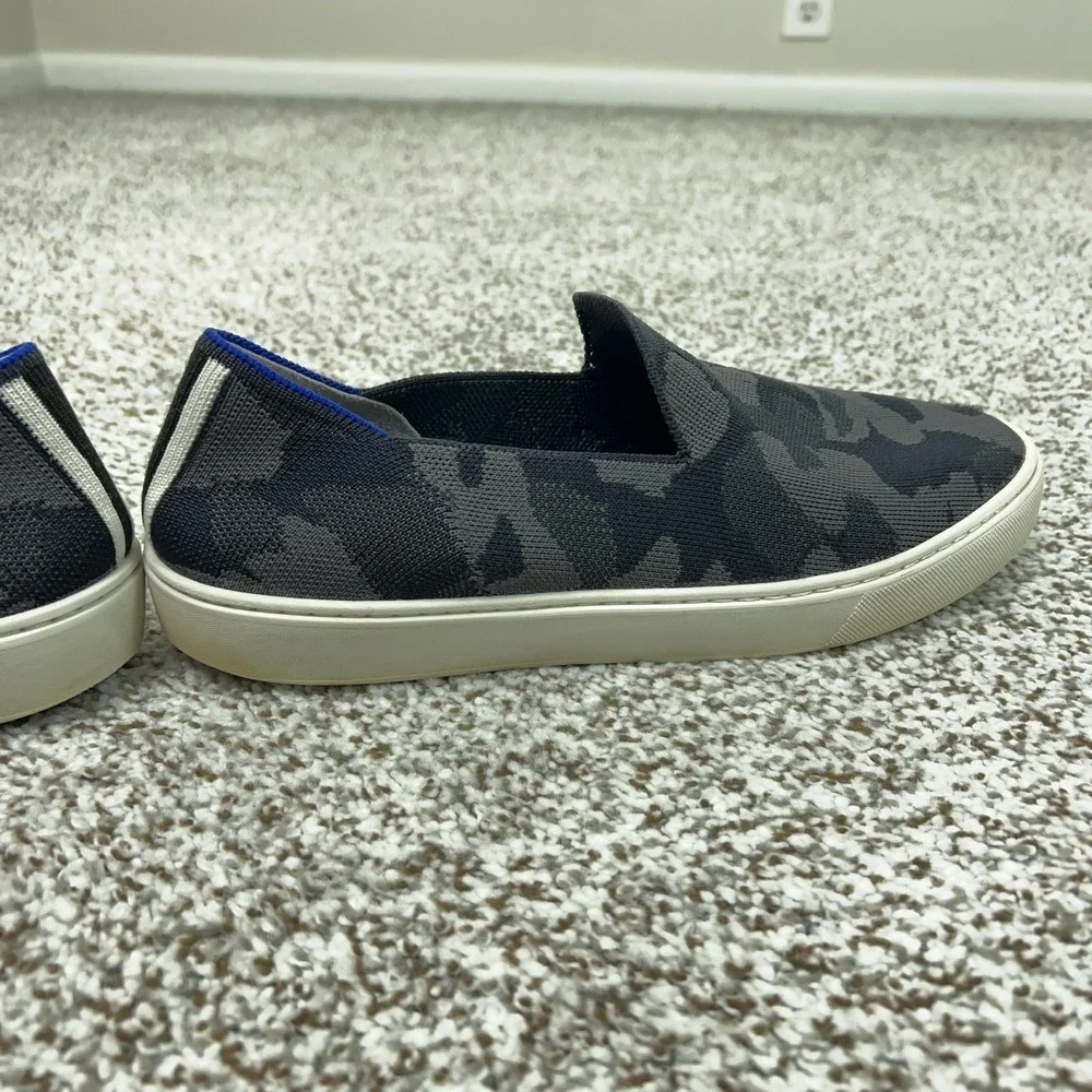 Rothys Shoes‎ Womens Size 10.5 Gray Camo City Slip On Sneaker Flats Knit Casual